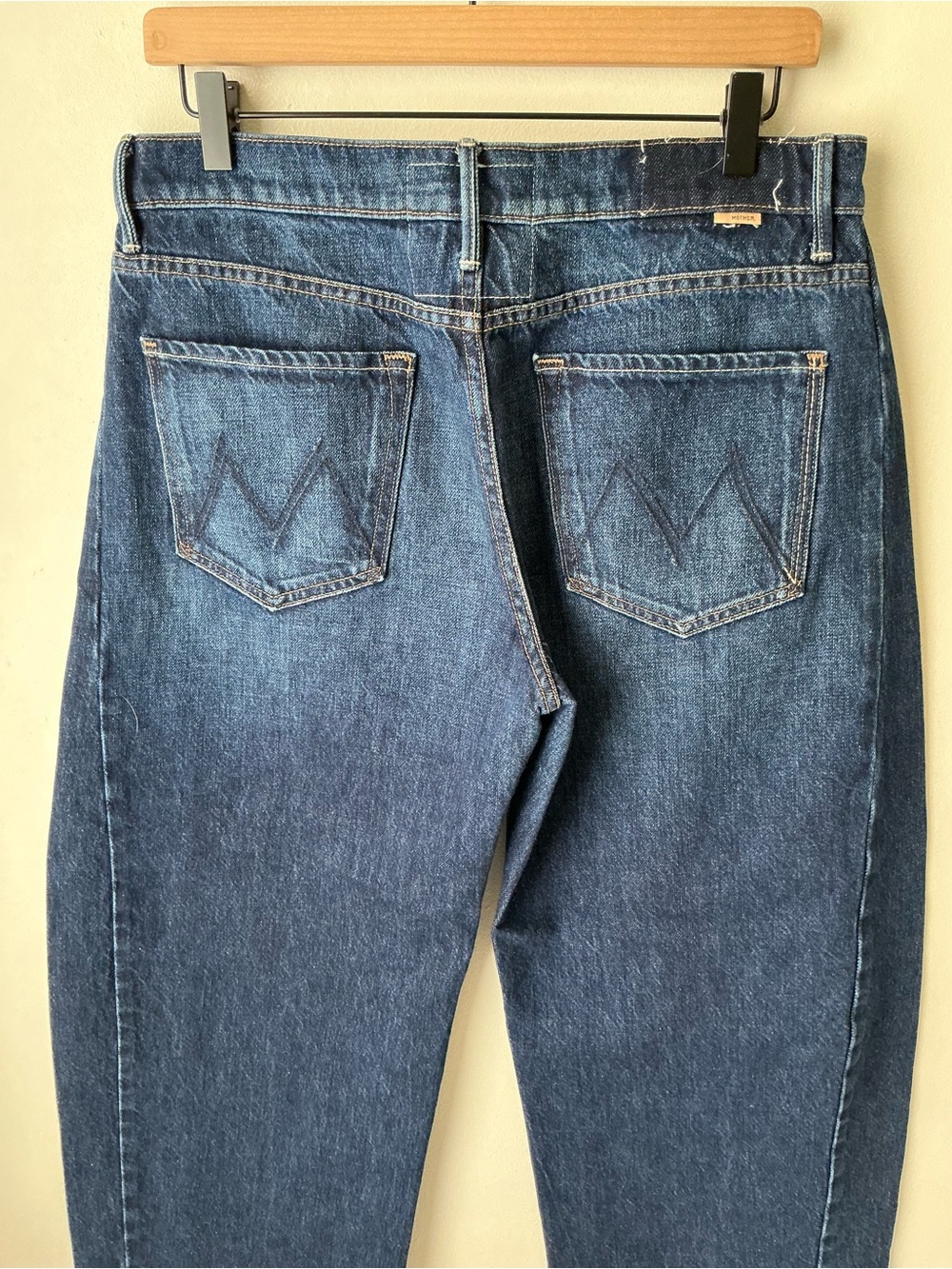 MOTHER SUPERIOR Jeans Mid-Rise Full-Pipe Flood Fray Unplugged Blue Size 29 - Picture 6 of 16